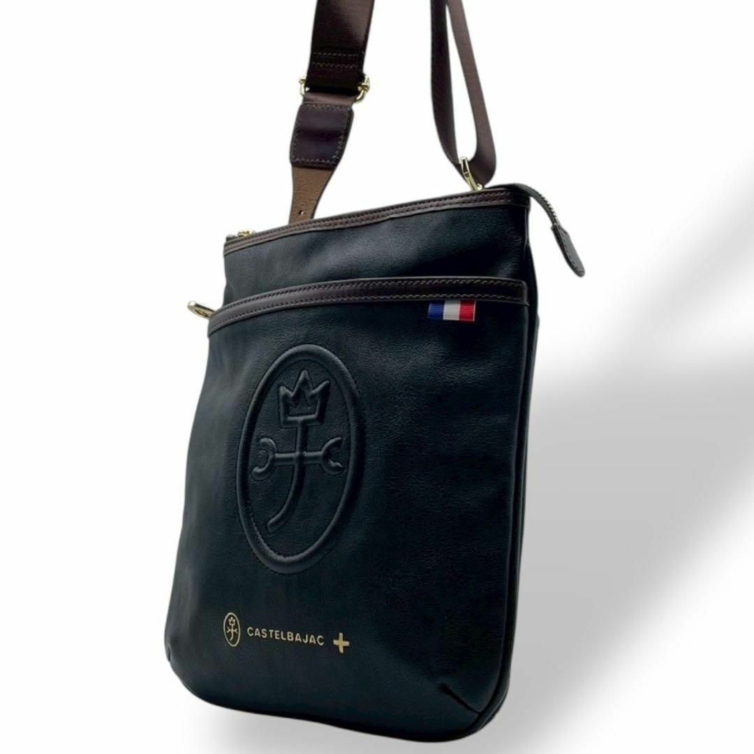 極美品 未使用 カステルバジャック ショルダーバッグ シボ革 型