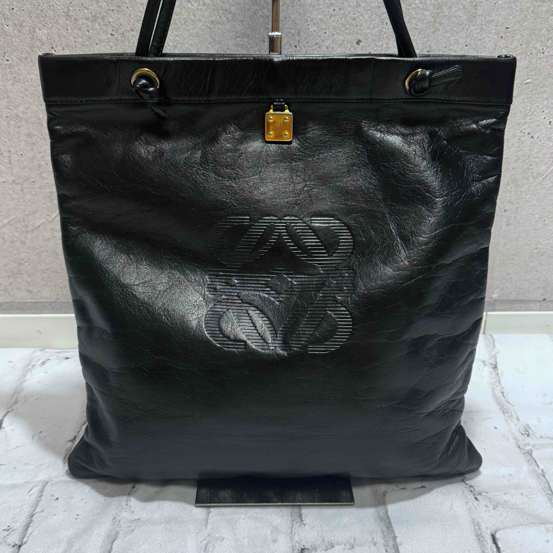 LOEWE ロエベ トートバッグ A4可能 キャンバス リピートアナグラム