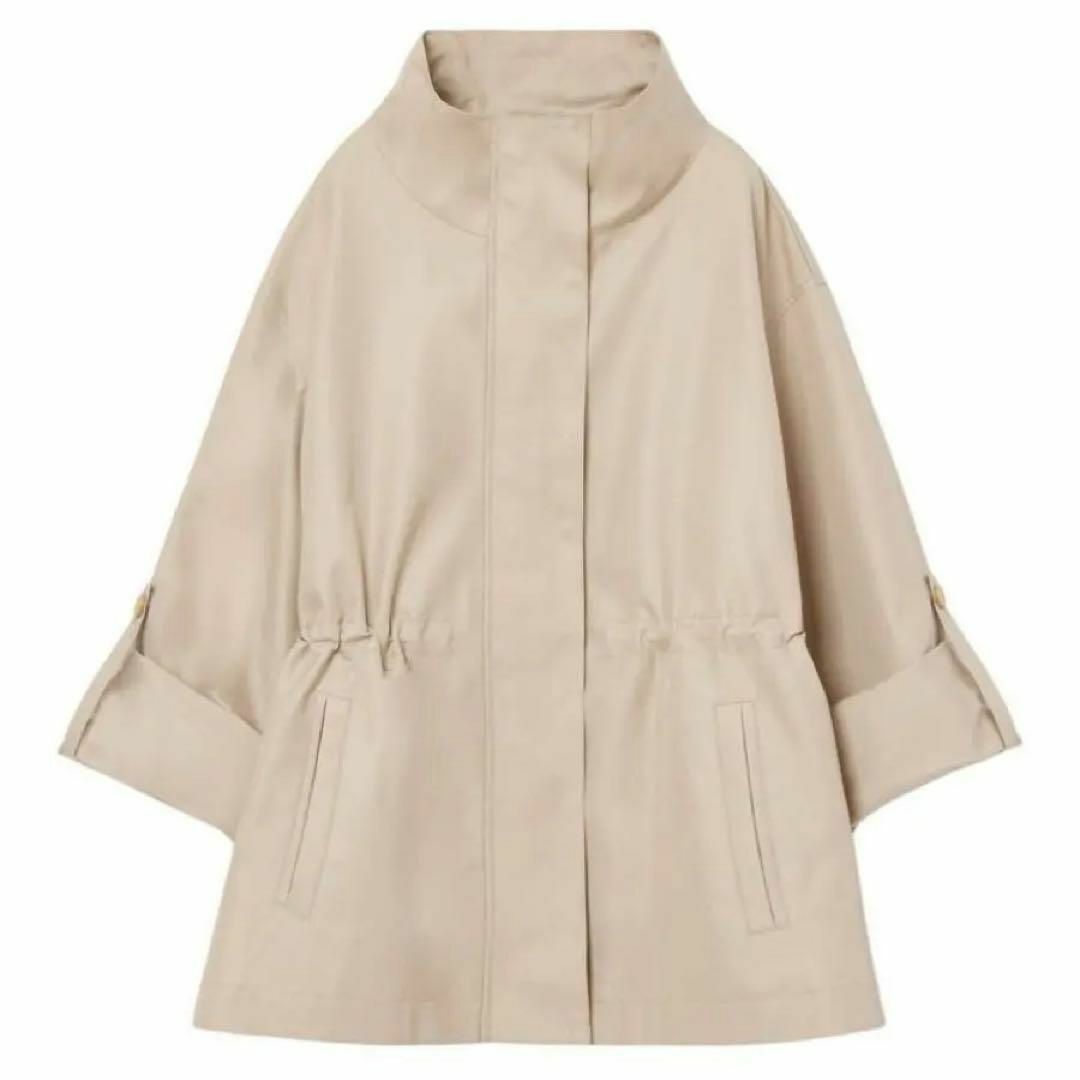 ずっと気になってた ANAYI - ベージュ 撥水ツイルミドルスタンドコート 25SS ANAYI ジャケット・アウター