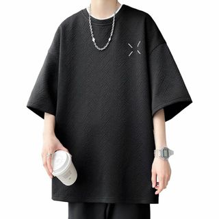 [Yeecan] tシャツ メンズ 半袖 長袖 夏服 五分袖 丸襟 クルーネック