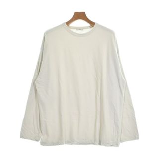 エイトン(ATON)のATON エイトン Tシャツ・カットソー L 白 【古着】【中古】【送料無料】(Tシャツ/カットソー(半袖/袖なし))