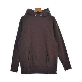 エイトン(ATON)のATON エイトン パーカー XL 茶 【古着】【中古】【送料無料】(パーカー)