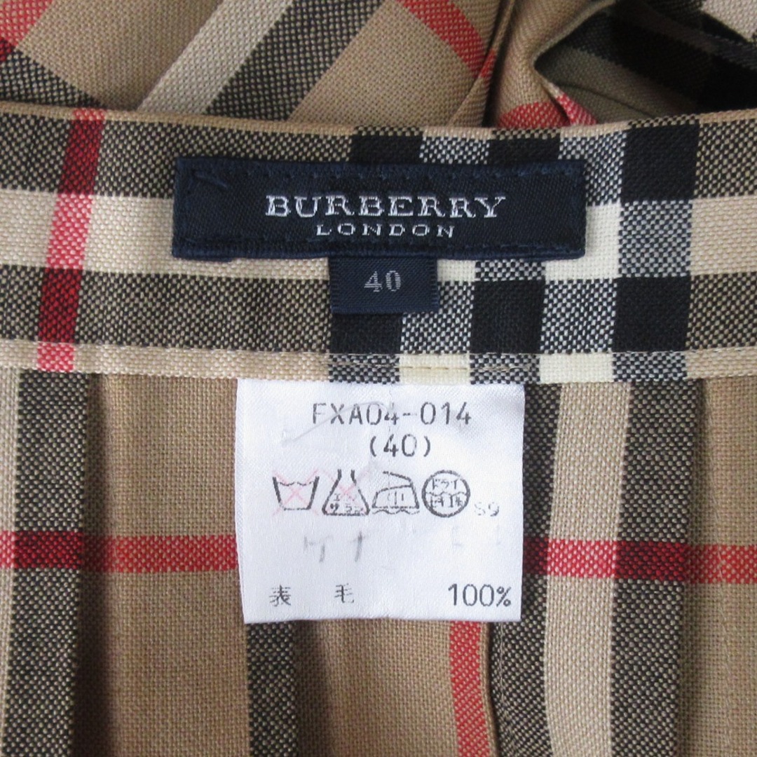 BURBERRY LONDONスカート ツイード チェック ベージュ サイズ40