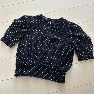 ジーユー(GU)のパフスリーブ　Tシャツ　カットソー　ブラウス　レディース　S(Tシャツ(半袖/袖なし))