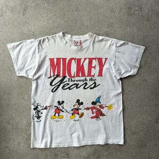 ディズニー(Disney)の90s disney ミッキーマウス tシャツ USA製 ホワイト L相当(Tシャツ/カットソー(半袖/袖なし))