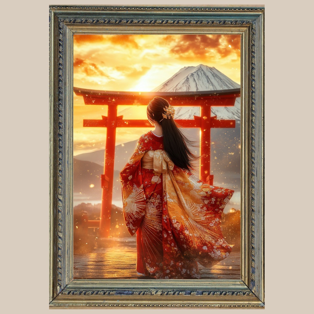 希望、幸福、成功✨天照大神様✨No.56【開運•風水•絵画風