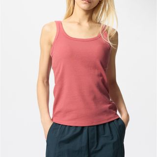 ユニクロ(UNIQLO)のエアリズム　エアリズム　コットンブラタンクトップ　XL RED(タンクトップ)