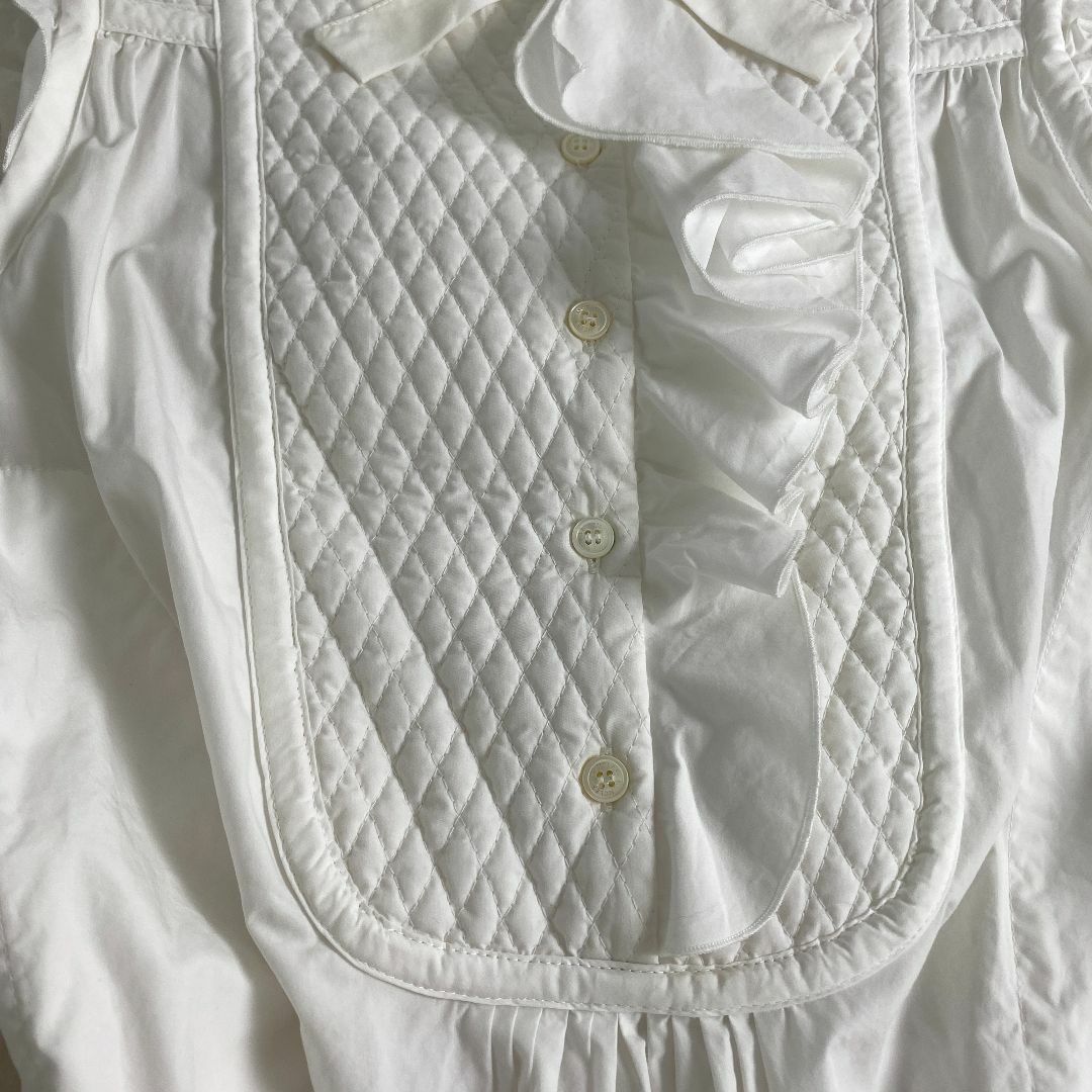 モンクレール　ひざ丈ワンピース ノースリーブ　MONCLER ホワイト コットン MONCLER - モンクレール ひざ丈ワンピース ノースリーブ MONCLER