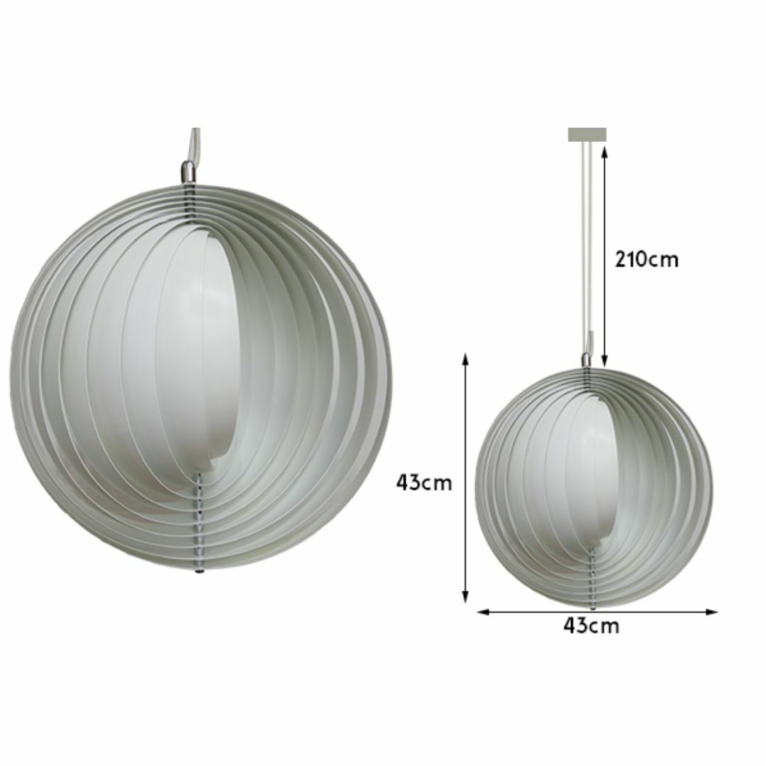 ペンダントライト MOON LAMP ヴェルナー・パントン 北欧 PL-37 インテリア/住まい/日用品のライト/照明/LED(天井照明)の商品写真