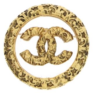 シャネル(CHANEL)のCHANEL シャネル ココマーク ブローチ 溶岩 ゴールド GP バッジ ヴィンテージ アクセサリー 93A(その他)