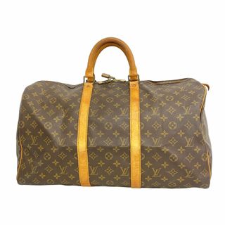 ルイヴィトン(LOUIS VUITTON)の【5ga0359-h】ルイヴィトン ボストンバッグ モノグラム キーポル50 M41426 ブラウン【中古】メンズ レディース ユニセックス(ボストンバッグ)