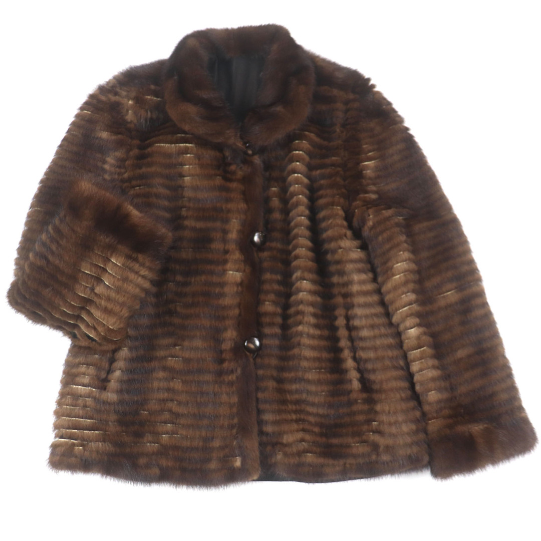 高級品市場 極美品▽ミンク MINK 軽量タイプ リバーシブル 本毛皮コート ジャケット・アウター