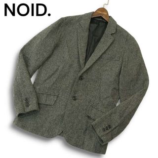 ノーアイディー(NO ID.)のNOID. ノーアイディー 秋冬★ ヘリンボーン ウール ツイード テーラード ジャケット グレー Sz.S位 メンズ(その他)