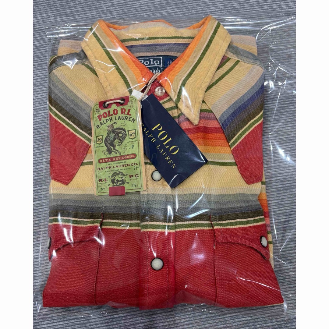 POLO RALPH LAUREN(ポロラルフローレン)のレア！ポロbyラルフローレンダメージ加工　麻混ポニー無しシャツUSサイズ S メンズのトップス(シャツ)の商品写真