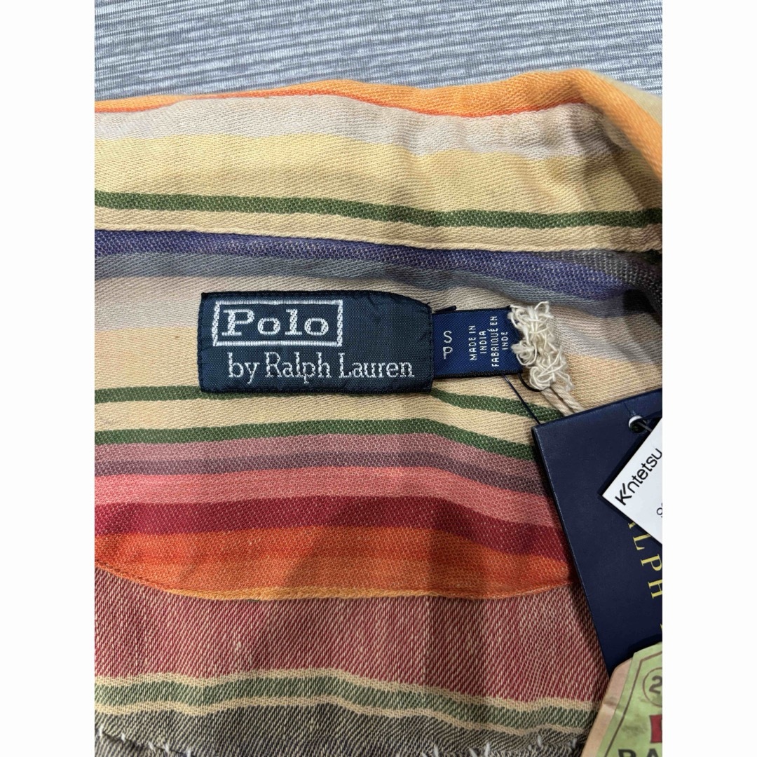 POLO RALPH LAUREN(ポロラルフローレン)のレア！ポロbyラルフローレンダメージ加工　麻混ポニー無しシャツUSサイズ S メンズのトップス(シャツ)の商品写真