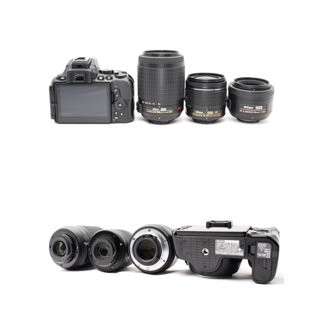 【名入れ無料】 Nikon - Nikon D5600☆レンズ3本＆付属品多数！WiFi搭載で初心者 フィルムカメラ
