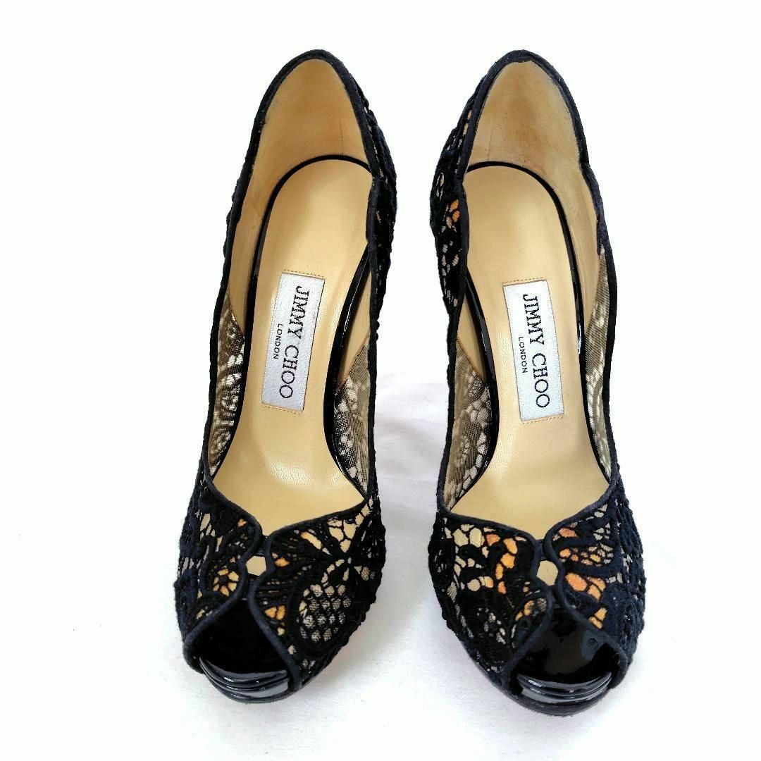 ジミーチュウ 花柄レースハイヒール