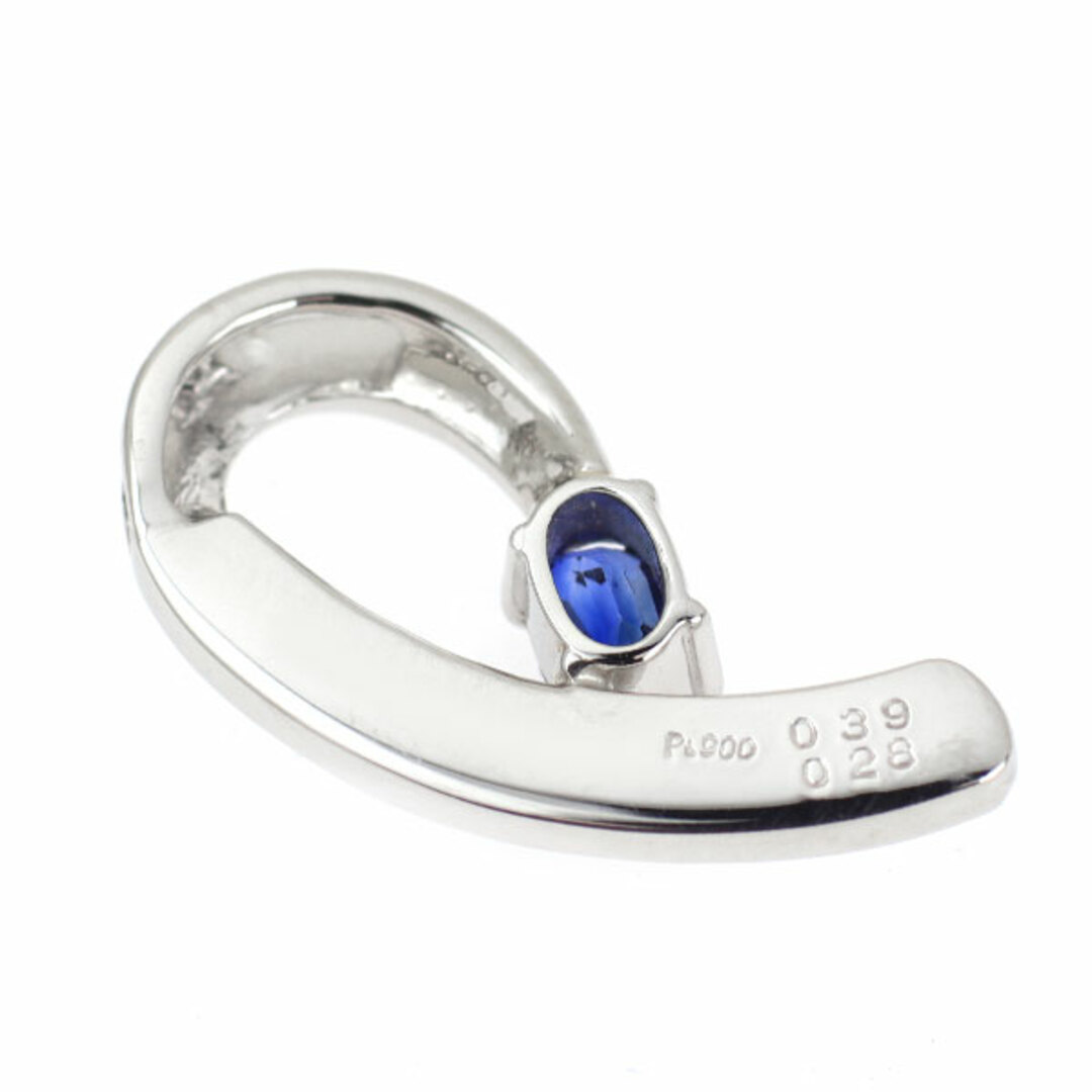 Pt900 サファイア ダイヤモンド ペンダントトップ 0.39ct D0