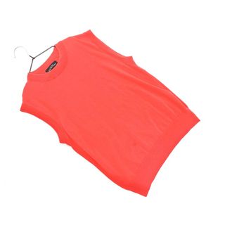 ユナイテッドアローズ(UNITED ARROWS)のgreen label relaxing グリーンレーベルリラクシング ユナイテッドアローズ ニット ノースリーブ カットソー 赤 ■◆ レディース(カットソー(半袖/袖なし))