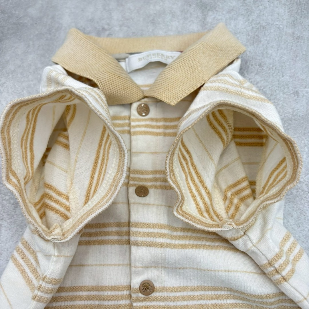 大好き BURBERRY - ストライプの 半袖ロンパース バーバリーロンドン ロンパース・カバーオール