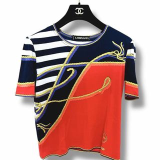 想像を超えての LEONARD - 美品 レオナール マリンロープ柄 Tシャツ 半袖 トップス