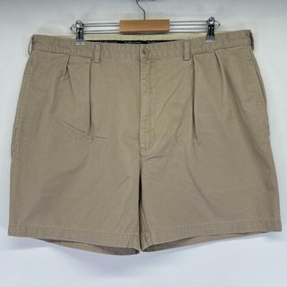POLO RALPH LAUREN - 古着 ポロ・ラルフローレン POLO RALPH LAUREN ショートパンツ ポロチノ 大きいサイズ  ツータック ハーフ w42  ベージュ メンズ