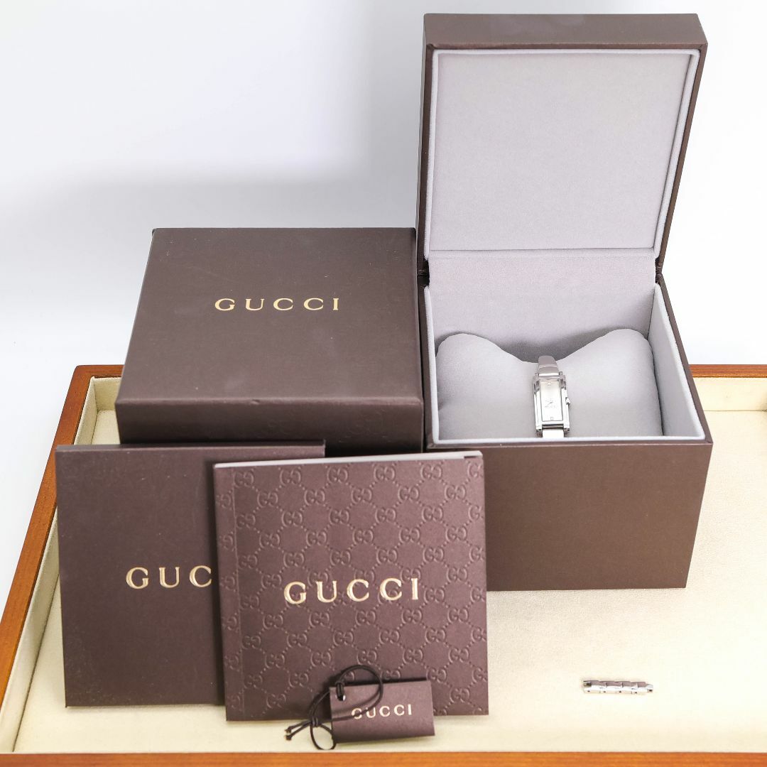 GUCCI - 稼働 GUCCI 腕時計 109 バングル 2Pダイヤ レディース