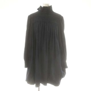 フェンディ(FENDI)のフェンディ FLD529 AC5J シャーリング デニム フレア ワンピース(ひざ丈ワンピース)