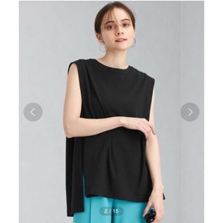 ユナイテッドアローズグリーンレーベルリラクシング(UNITED ARROWS green label relaxing)のタグ付新品グリーンレーベルリラクシング GIZA SILKノースリーブカットソー(カットソー(半袖/袖なし))