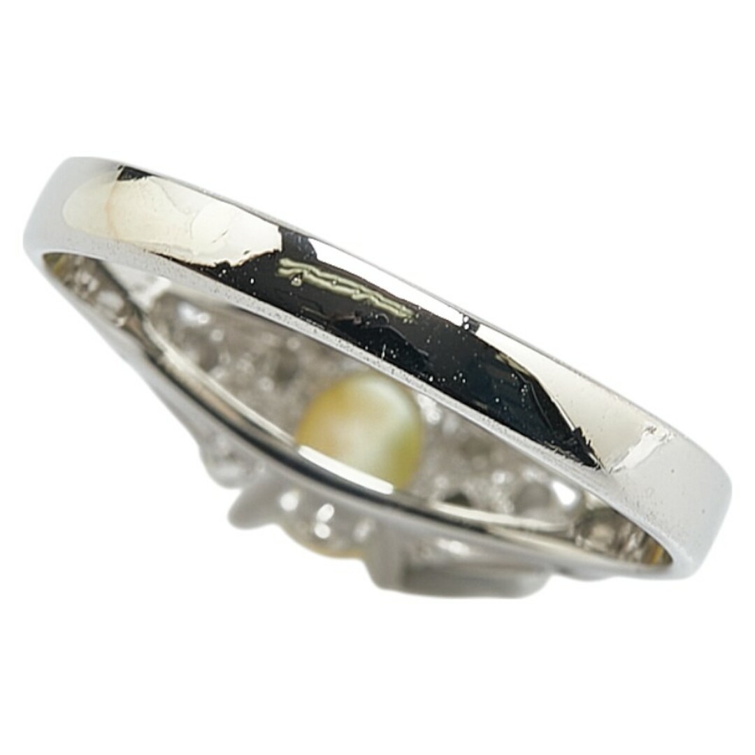 Pt900 プラチナ リング 指輪 キャッツアイ 0.75ct ダイヤ 0.14ct