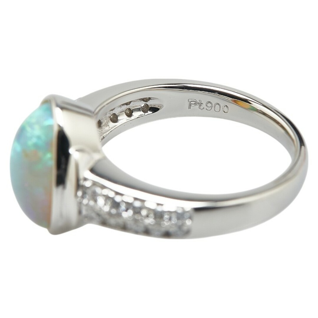 美品 Pt900 プラチナ リング 指輪 オパール ダイヤ 0.32ct 【1