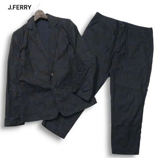 J.FERRY ジェイフェリー 春夏 ボタニカル総柄★ イージー ジャケット&パンツ カジュアル セットアップ スーツ Sz.46 メンズ(セットアップ)
