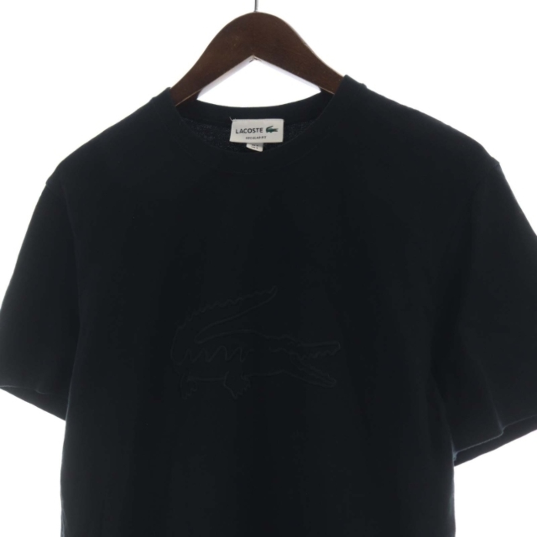LACOSTE - LACOSTE ラコステ 胸刺繍ロゴ Vネック 半袖Tシャツ 黒