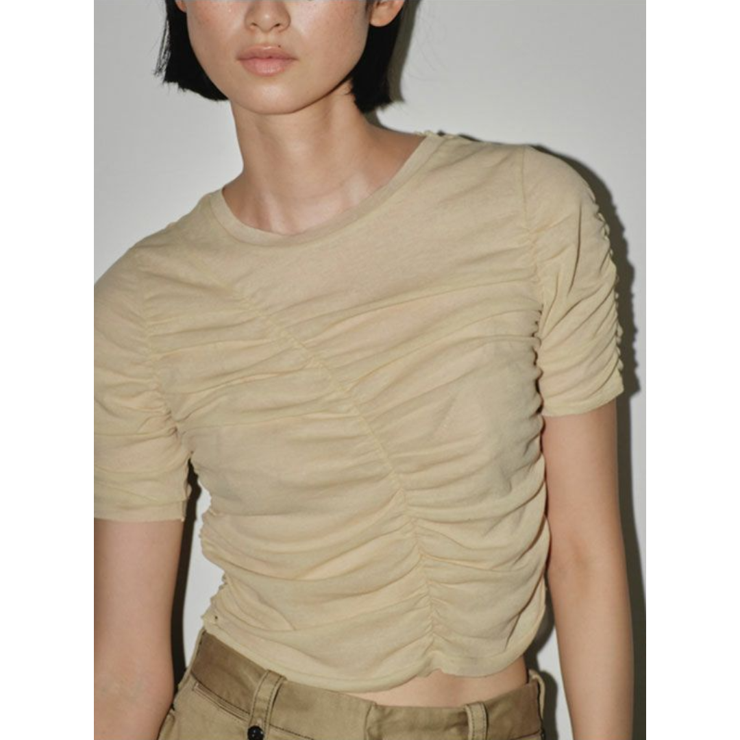 トップス TODAYFUL Sheer Shirring T-shirts TODAYFUL トゥデイフル Sheer Shirring T-shirts