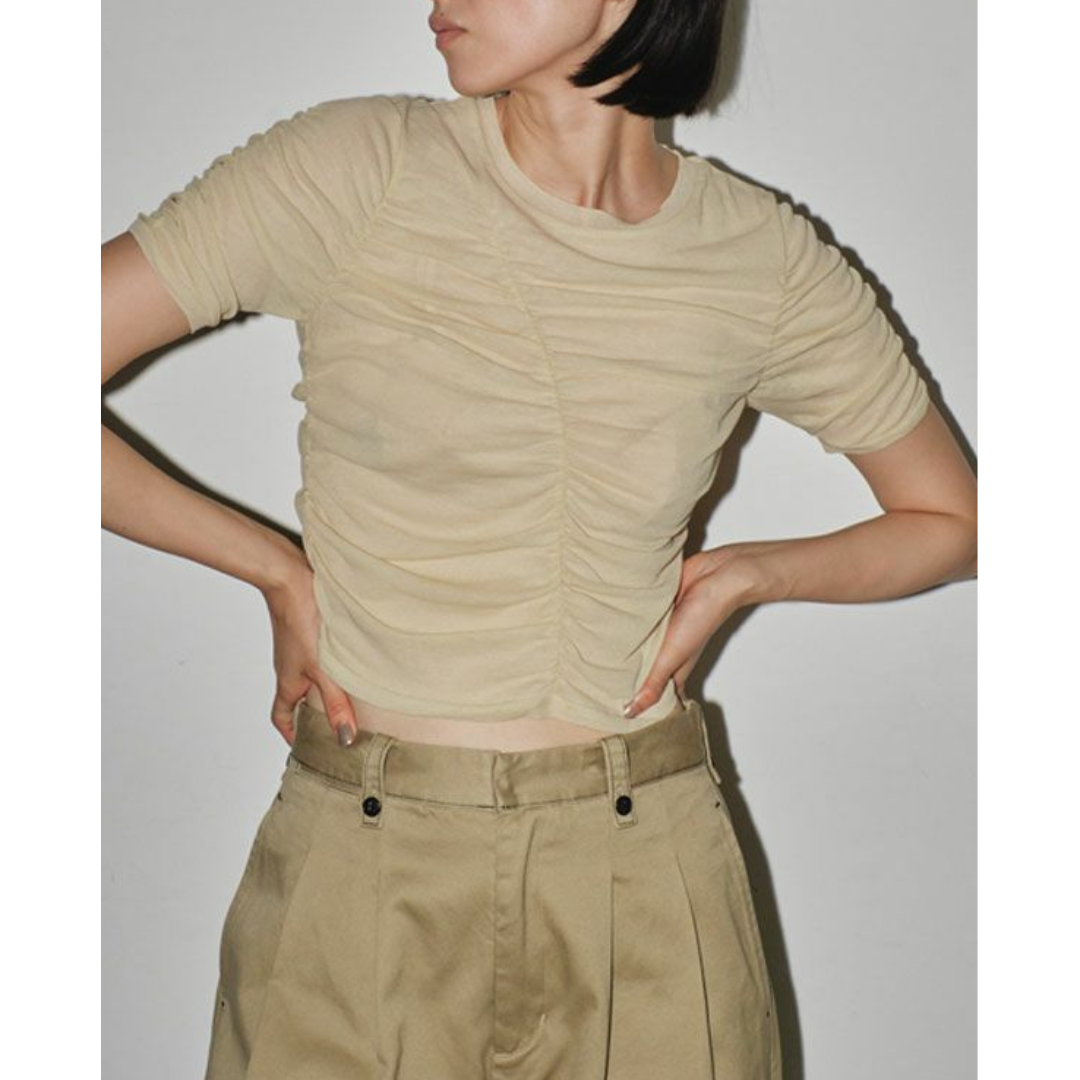 トップス TODAYFUL Sheer Shirring T-shirts TODAYFUL(トゥデイフル) / Life's online store（ライフズ