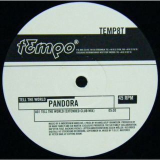 スウェーデン12” Pandora Tell The World TEMP8T Tempo Records /00250(その他)