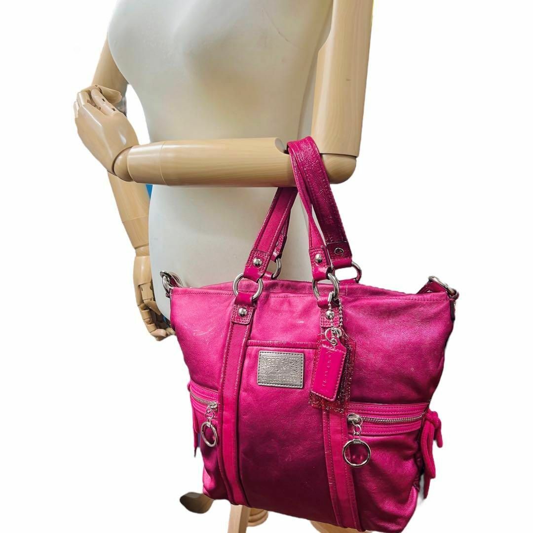 入荷なう COACH - COACH ピンク by 9043の通販 2wayバッグ レディース バッグ