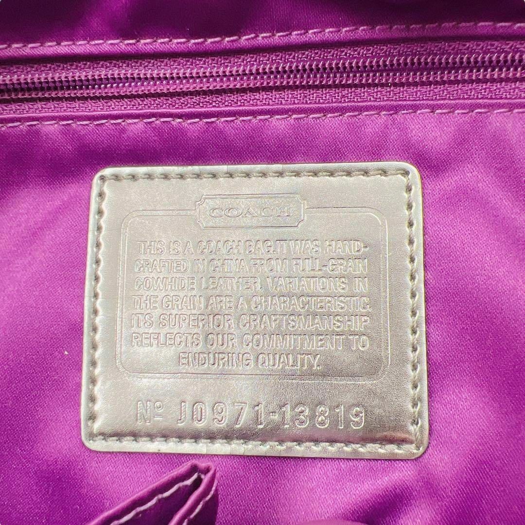 COACH】コーチ カーフレザー キルティング セージ キャリオール