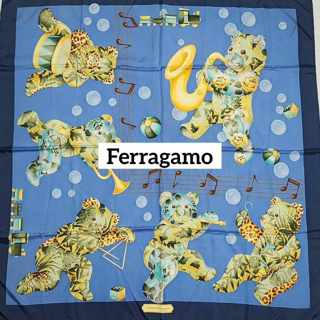 Salvatore Ferragamo - ☆Ferragamo☆ スカーフ 大判 テディベア