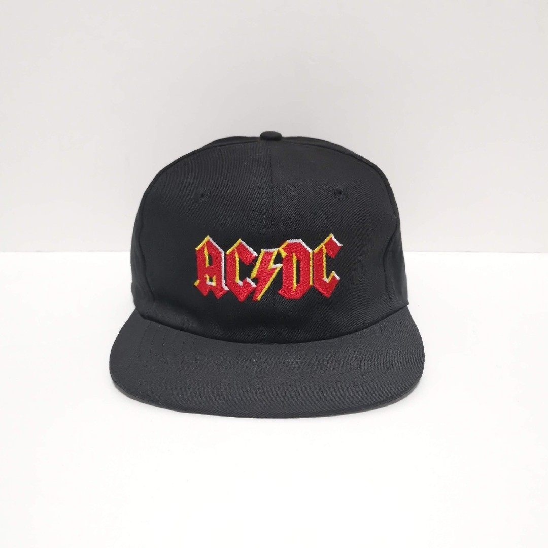 80s AC/DC ACDC スナップバック キャップ CAP 黒 USA メンズの帽子(キャップ)の商品写真