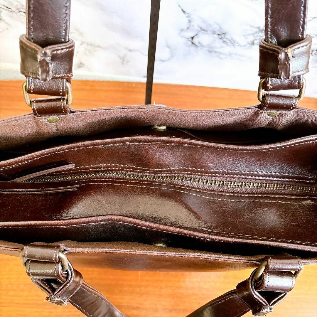 美品✨YOUTA ヨータ 本革 レザー トートバッグ ブラウン A4可 3