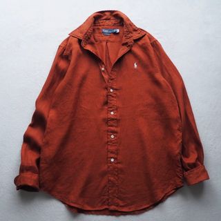 ポロラルフローレン(POLO RALPH LAUREN)のPOLO RALPH LAUREN 現行復刻タグ リネンシャツ ゆったり 羽織り(シャツ/ブラウス(長袖/七分))