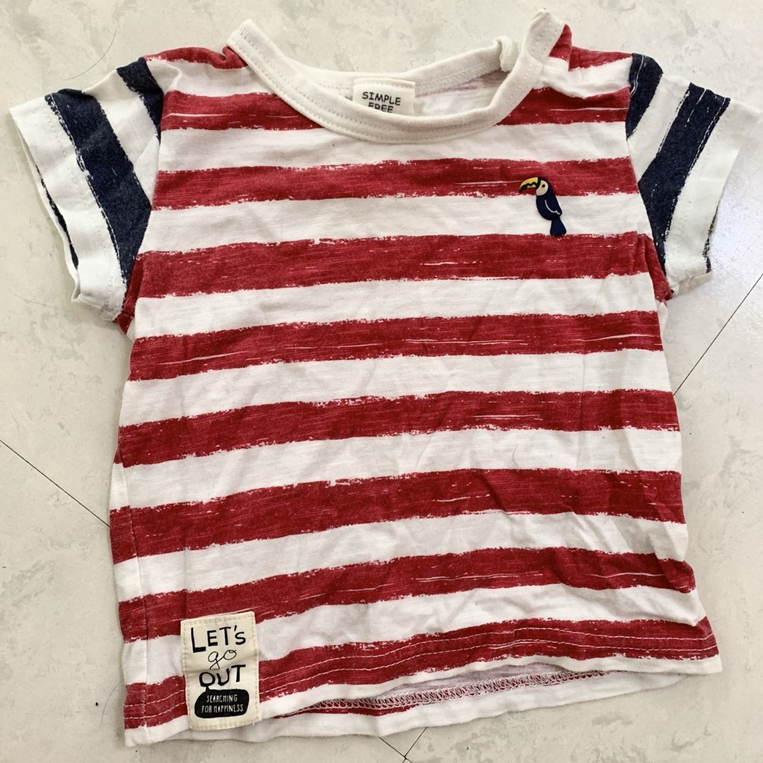 アカチャンホンポ(アカチャンホンポ)のマリン　ストライプTシャツ　70cm キッズ/ベビー/マタニティのベビー服(~85cm)(Ｔシャツ)の商品写真