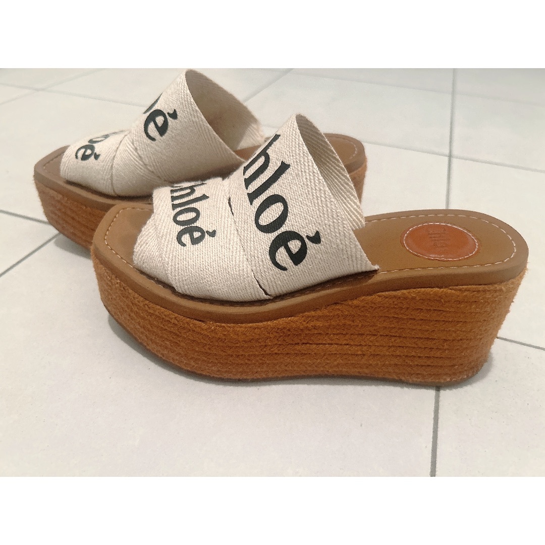 【Chloe】Piia エスパドリーユ ウェッジ Chloe - Chloe WOODYウェッジエスパドリーユの通販 by Ri♡ri's