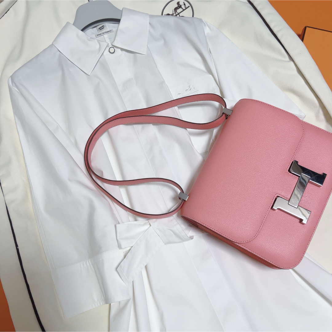 大人のエレガント シャツワンピ【HERMES】シャツドレス (HERMES