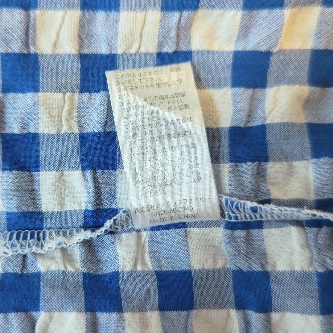 半袖パジャマ　キッズ　110　サッカー生地　綿100%　ズボン長め　夏 キッズ/ベビー/マタニティのキッズ服男の子用(90cm~)(パジャマ)の商品写真