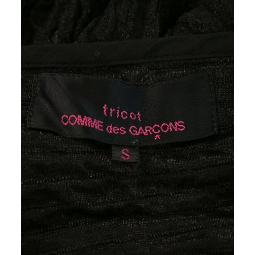 Comme des Garçons tricot black shirt with pleated peplum on