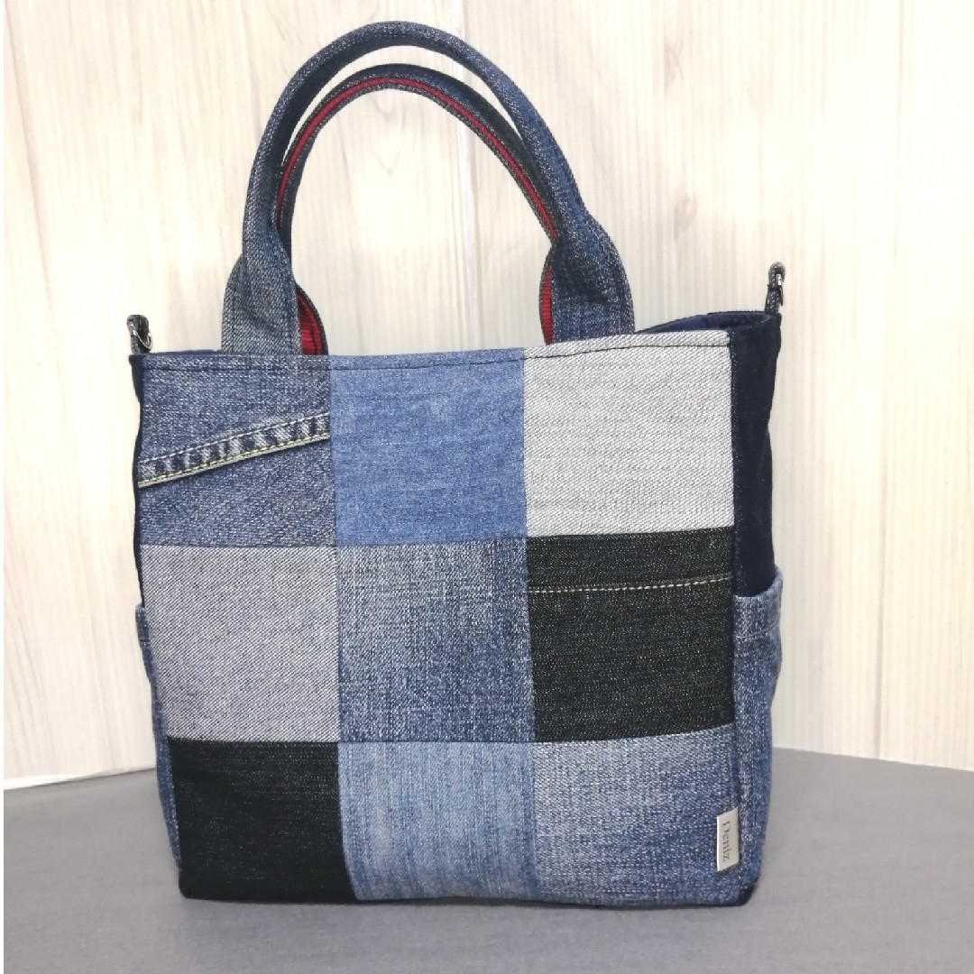 【送料込】 リメイクデニムのパッチワークハンドバッグの通販 admire's by バッグ
