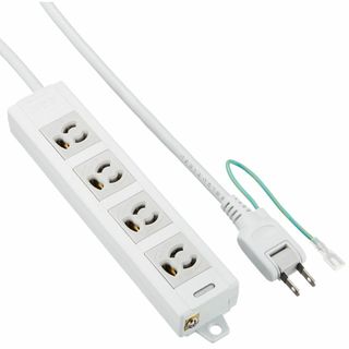 【在庫セール】エレコム 電源タップ 3ピン 4個口 スイングプラグ マグネット付(PC周辺機器)