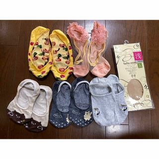 X5116 子供靴下　女の子靴下　6点組　キッズ靴下 22-25cm